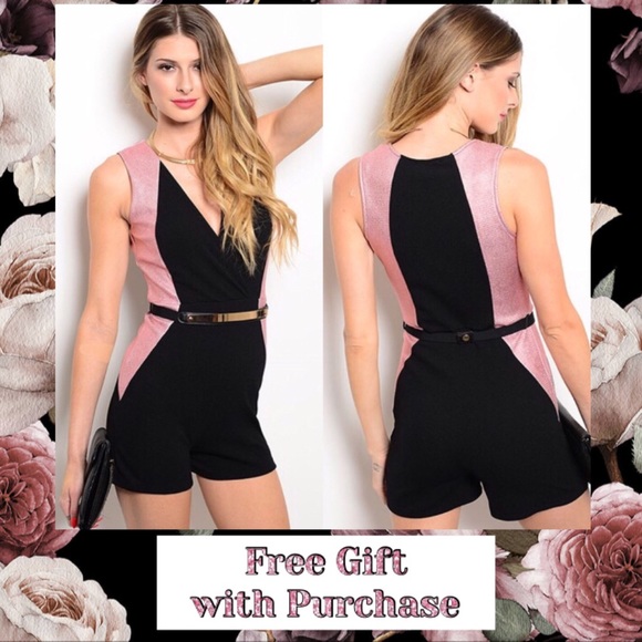 Trac Pants - Elegant Color Block Celebrity Style Bodycon Romper